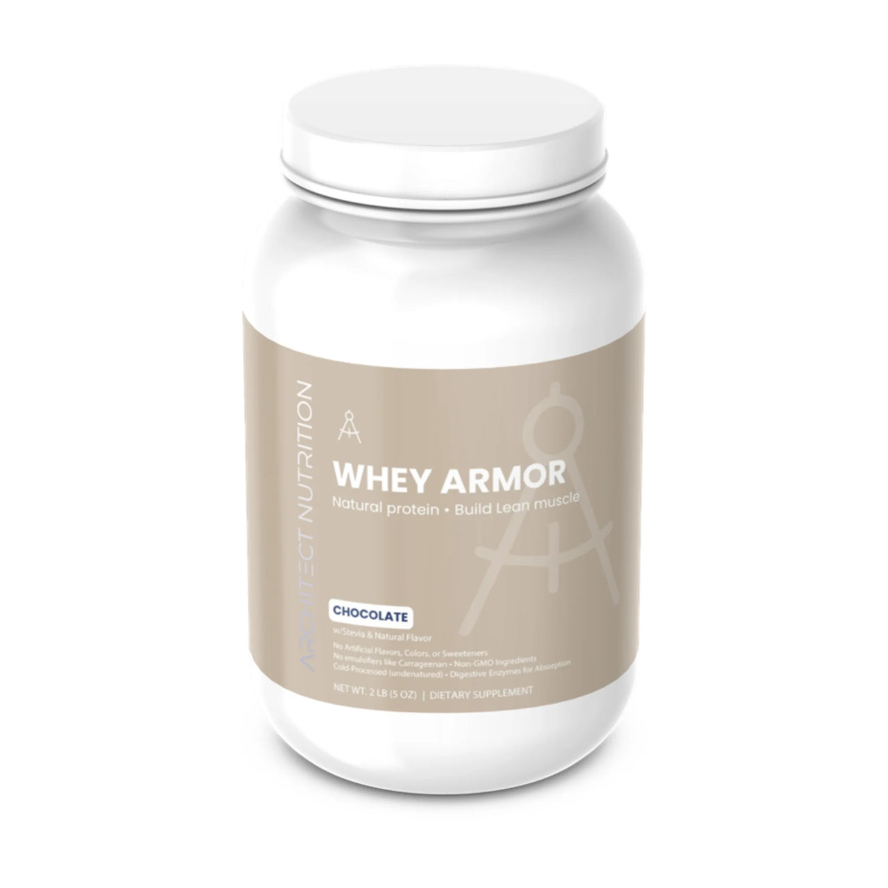 Whey Armor Natural Protein Chocolate w/Stevia & Natural Flavor